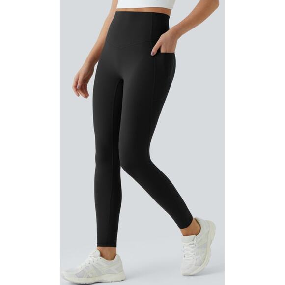 Halara Pants - Halara NWT Black High Waisted Tummy Control Pocket Shaping Leggings